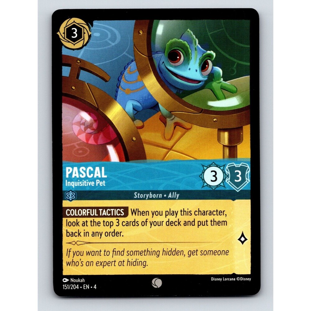 Basic Pascal HP 3 Colorful Tactics Attack Rarity Blue Disney Lorcana Card